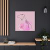101419-268.jpg Pink Woman Abstract Line Drawing Standard Canvas