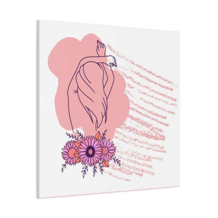 Pink Abstract Shapes and a Pink Frame Standard Canvas - Image 2
