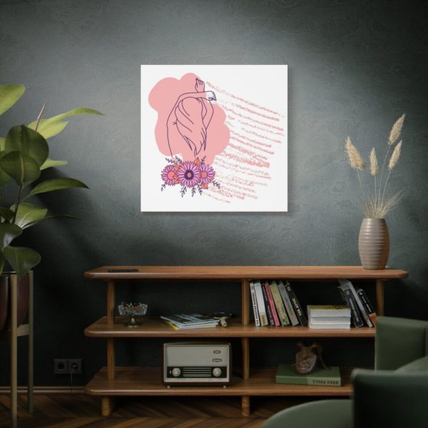 101419-274.jpg Pink Abstract Shapes and a Pink Frame Standard Canvas