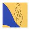 101419-281.jpg Line Art Drawing of a Woman Standing Standard Canvas