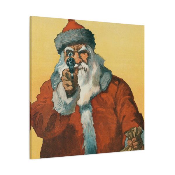 101419-30.jpg Santa Claus Pointing a Handgun Standard Canvas