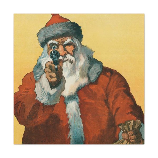 101419-31.jpg Santa Claus Pointing a Handgun Standard Canvas