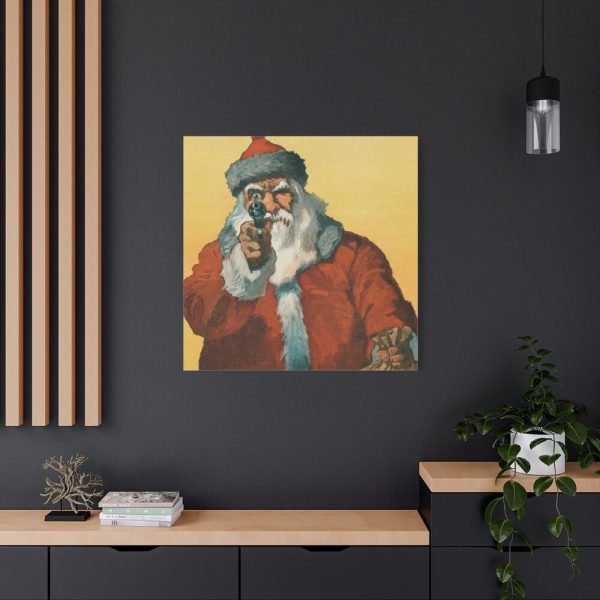 101419-33.jpg Santa Claus Pointing a Handgun Standard Canvas