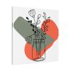 101419-330.jpg Abstract Mason Jar Flower Line Art Standard Canvas
