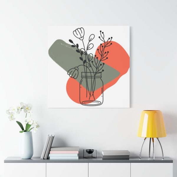101419-332.jpg Abstract Mason Jar Flower Line Art Standard Canvas