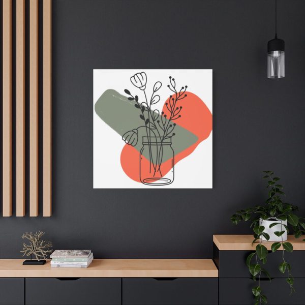 101419-333.jpg Abstract Mason Jar Flower Line Art Standard Canvas