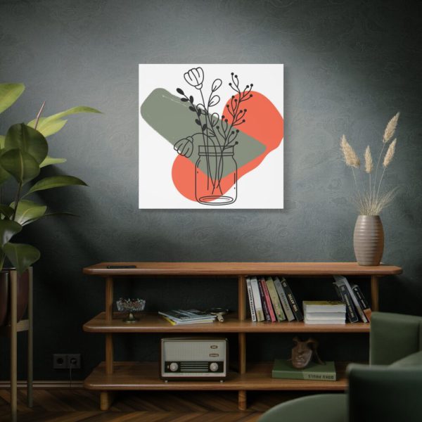 101419-334.jpg Abstract Mason Jar Flower Line Art Standard Canvas