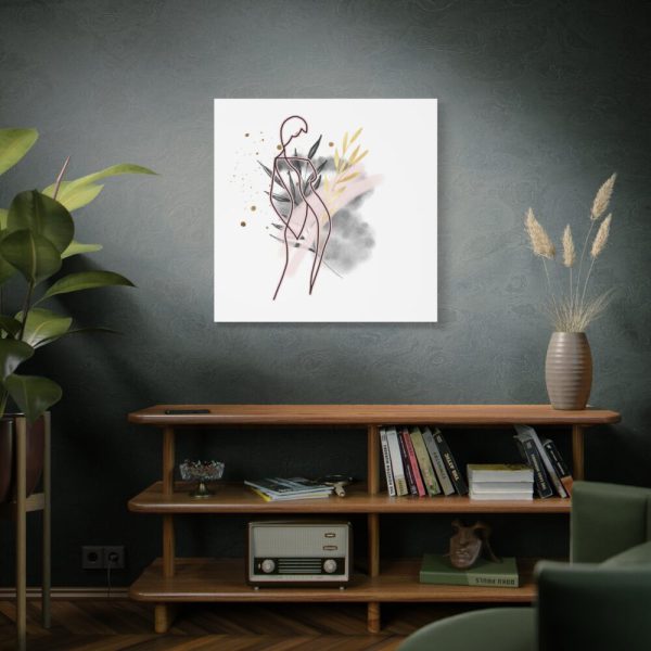 101419-354.jpg Plant Composition and a Pink and Black Line Art Standard Canvas