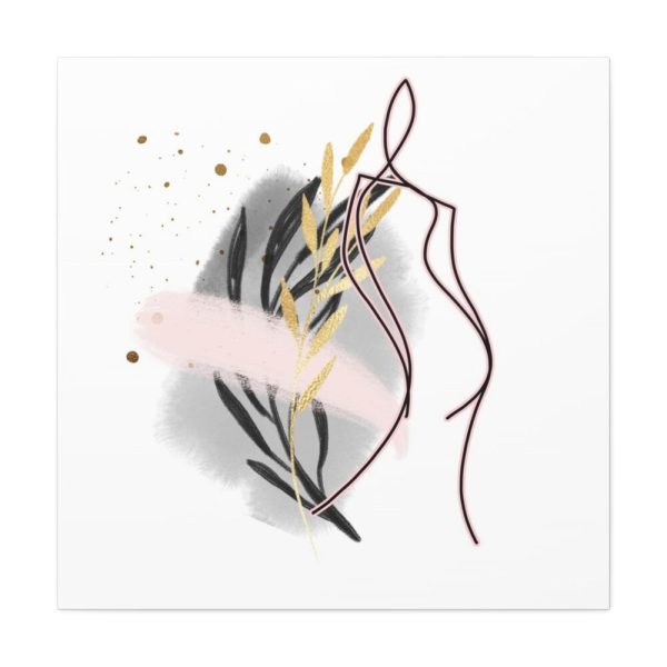 101419-356.jpg Pink and Black Line Art Overlay of a Woman Standard Canvas