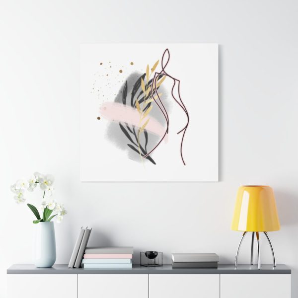 101419-357.jpg Pink and Black Line Art Overlay of a Woman Standard Canvas