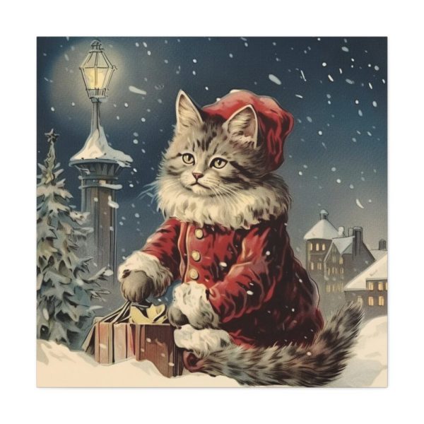 101419-381.jpg Winter Christmas Cat Standard Canvas
