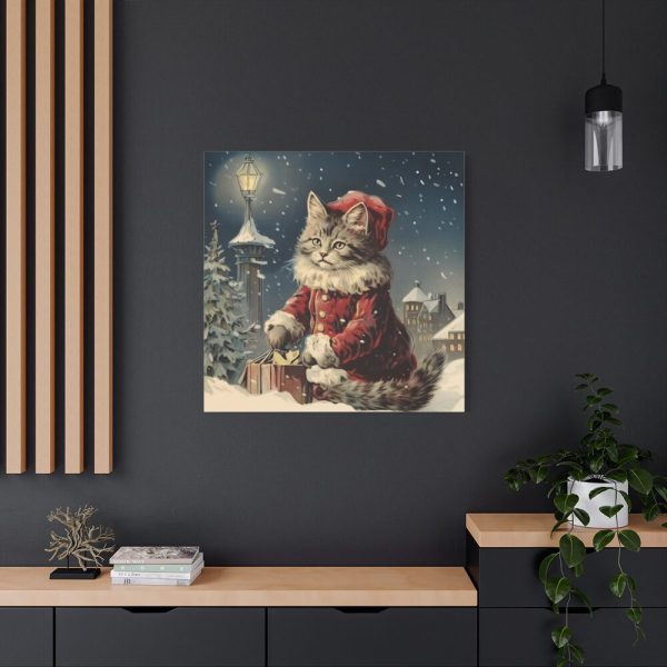101419-383.jpg Winter Christmas Cat Standard Canvas