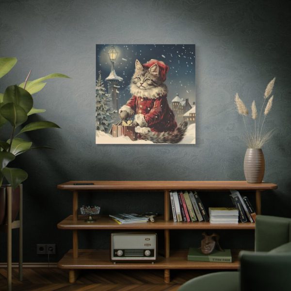 101419-384.jpg Winter Christmas Cat Standard Canvas