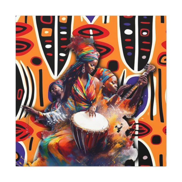 Native African Musicians Standard Canvas