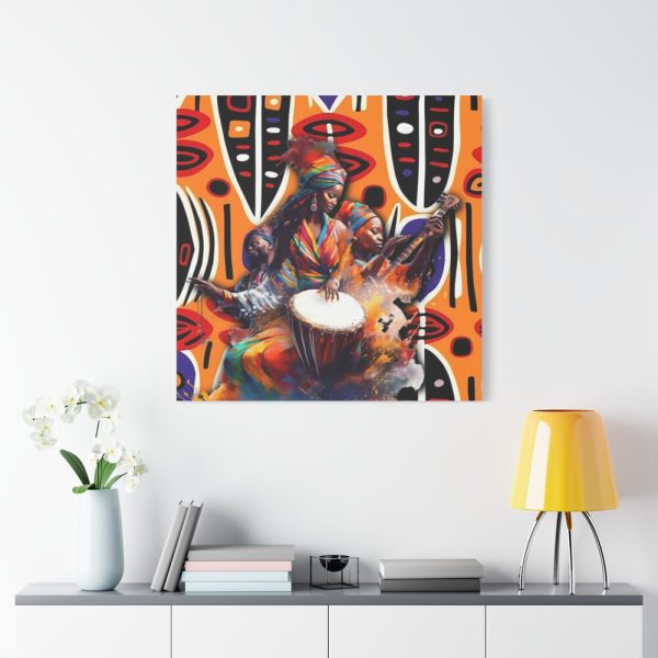 Native African Musicians Standard Canvas