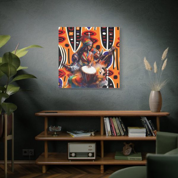 Native African Musicians Standard Canvas