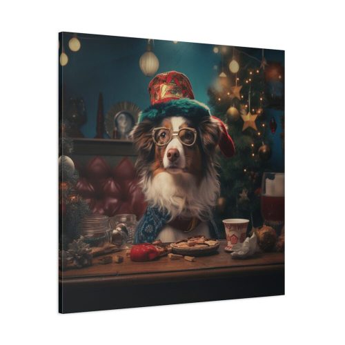 101419-390.jpg Funny Christmas Dog Standard Canvas