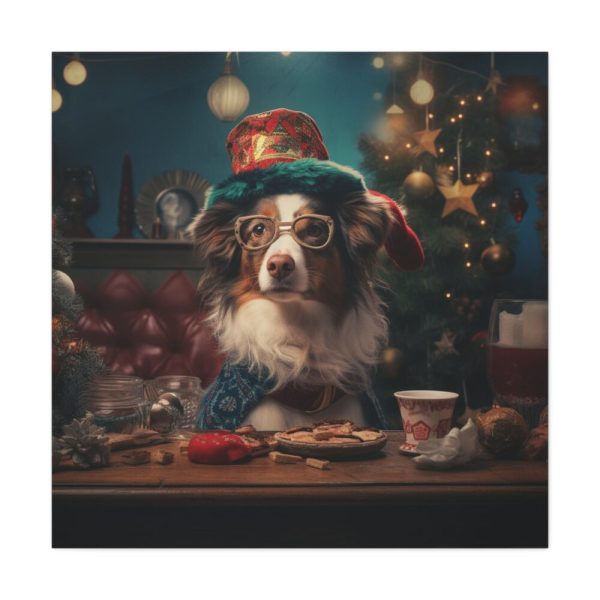101419-391.jpg Funny Christmas Dog Standard Canvas