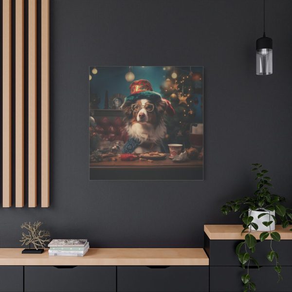 101419-393.jpg Funny Christmas Dog Standard Canvas