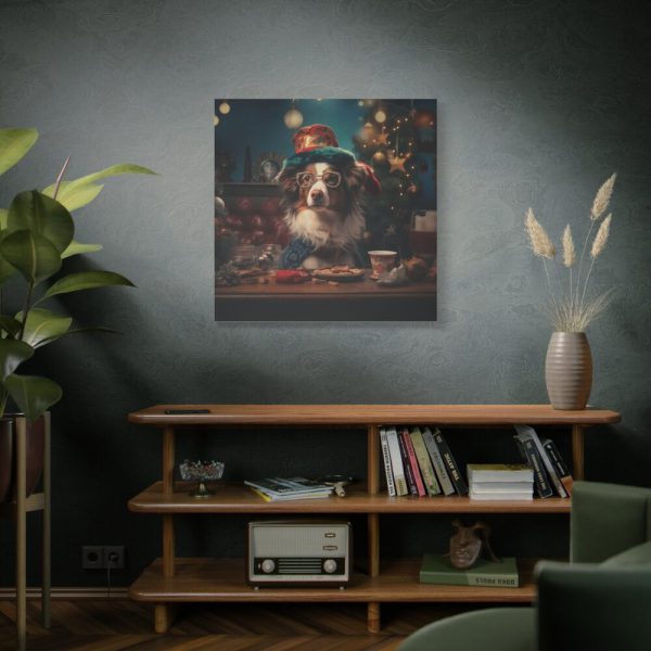 101419-394.jpg Funny Christmas Dog Standard Canvas