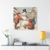 101419-397.jpg Vintage Children Building A Snowman Standard Canvas