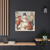 101419-398.jpg Vintage Children Building A Snowman Standard Canvas