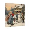 101419-410.jpg LIittle Children With Snowman Standard Canvas