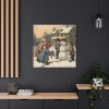 101419-413.jpg LIittle Children With Snowman Standard Canvas