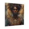 African Man Drawn In Watercolor Standard Canvas