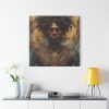 African Man Drawn In Watercolor Standard Canvas