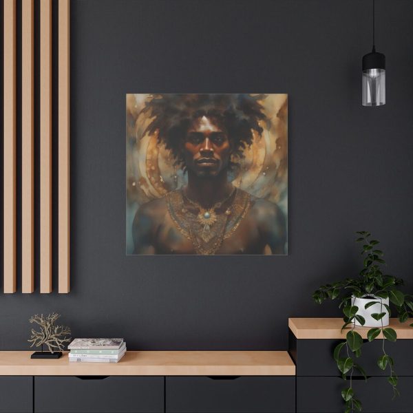 African Man Drawn In Watercolor Standard Canvas
