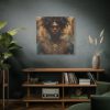 African Man Drawn In Watercolor Standard Canvas