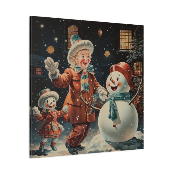 101419-425.jpg Child and Snowman Standard Canvas