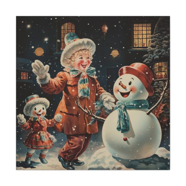 101419-426.jpg Child and Snowman Standard Canvas