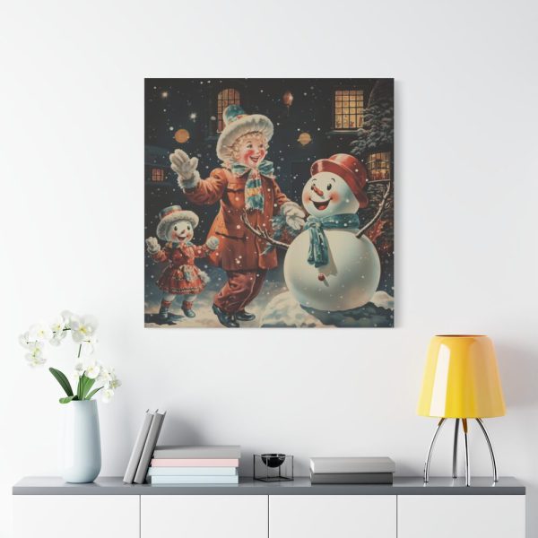 101419-427.jpg Child and Snowman Standard Canvas