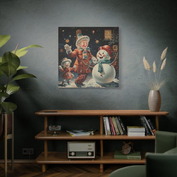 101419-429.jpg Child and Snowman Standard Canvas