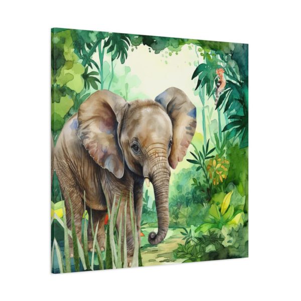 101419-430.jpg Elephant in African Jungle Standard Canvas
