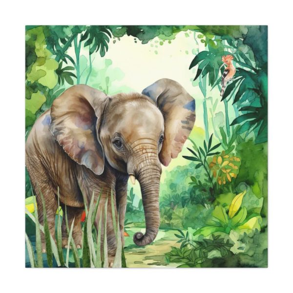 101419-431.jpg Elephant in African Jungle Standard Canvas