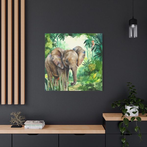 101419-433.jpg Elephant in African Jungle Standard Canvas