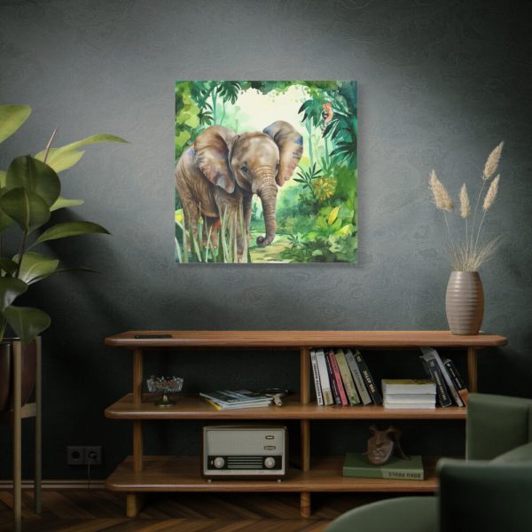 101419-434.jpg Elephant in African Jungle Standard Canvas