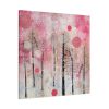 Whimsical Pink Winter Forest Art Standard Canvas