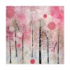 Whimsical Pink Winter Forest Art Standard Canvas
