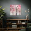 Whimsical Pink Winter Forest Art Standard Canvas