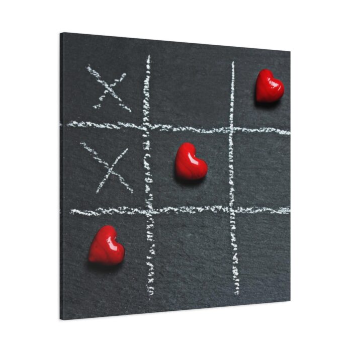 Tic Tac Toe Love Heart Standard Canvas - Image 1