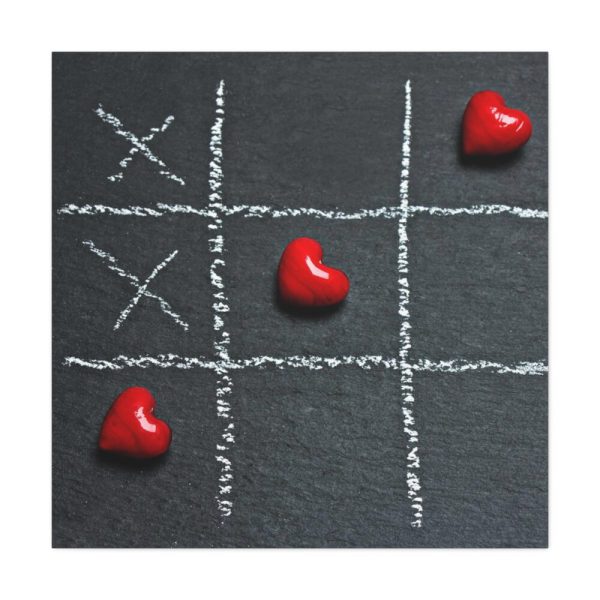 Tic Tac Toe Love Heart Standard Canvas