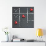 Tic Tac Toe Love Heart Standard Canvas - Image 3