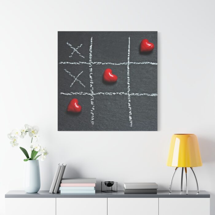 Tic Tac Toe Love Heart Standard Canvas - Image 3