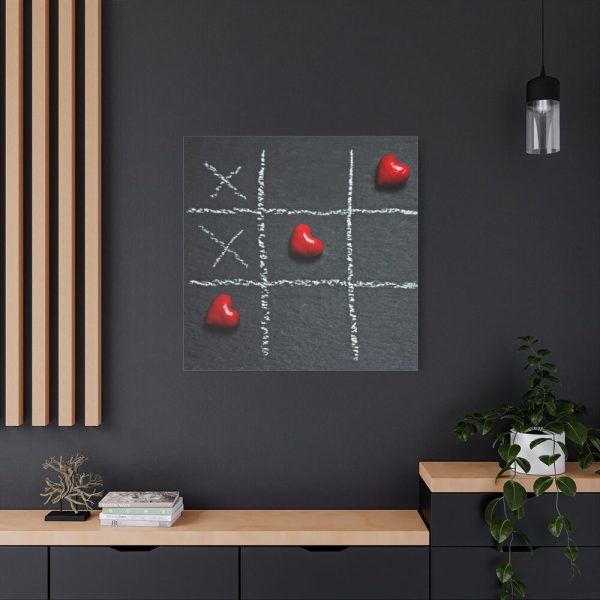 Tic Tac Toe Love Heart Standard Canvas