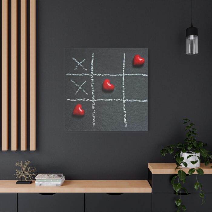 Tic Tac Toe Love Heart Standard Canvas - Image 4