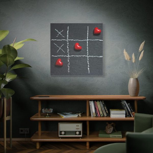 Tic Tac Toe Love Heart Standard Canvas